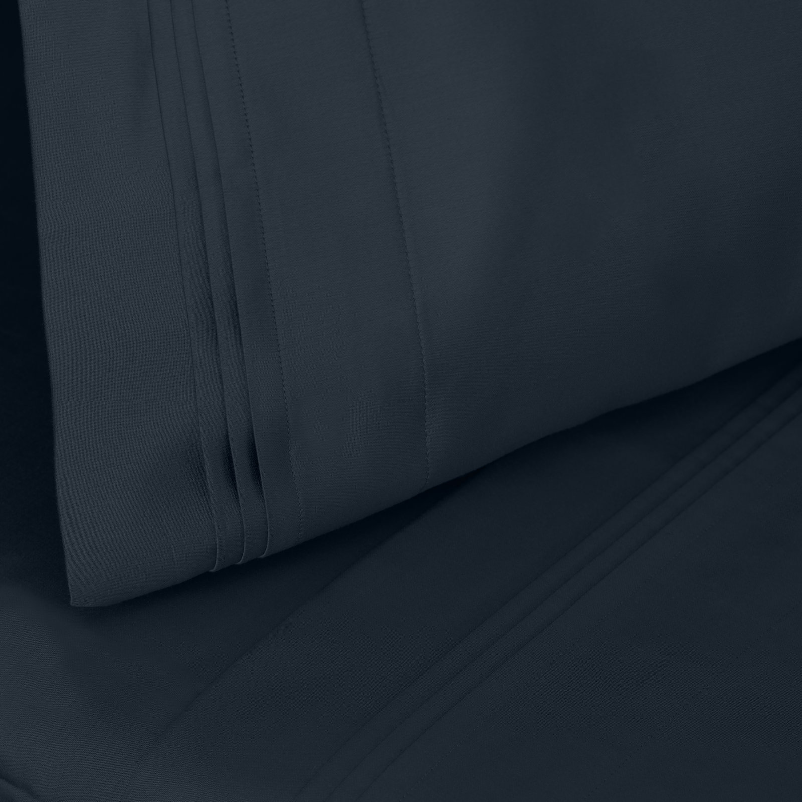 Arling Cotton Pillowcase, King Pillowcase, Navy Blue