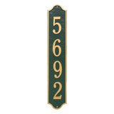 Admiral Personalized Vertical Estate 4-Line Wall Address Plaque