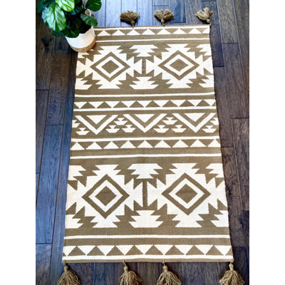 Tapis beige bohémien