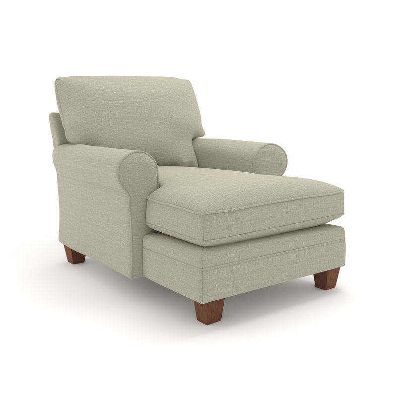 Chaise longue Capriccio, Ivoire - 22533, Noyer foncé