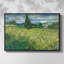 Champ de blé vert avec cyprès, 1889 - Vincent van Gogh, toile tendue avec châssis-614944818-614944819