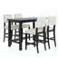 Ensemble de salle à manger à hauteur de comptoir 5 pièces, table élégante classique avec 4 chaises rembourrées