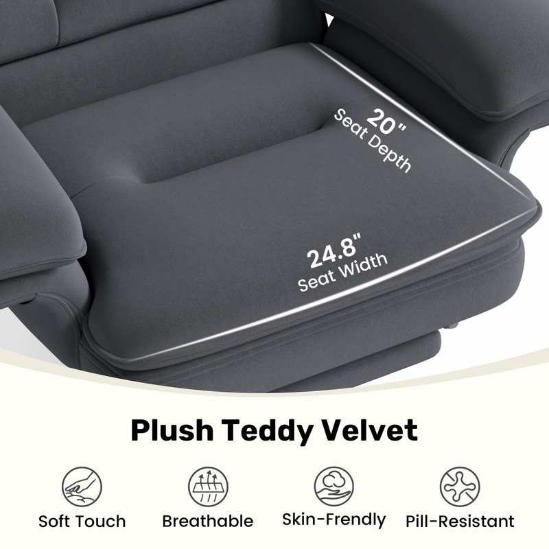 Canora Grey Cotton Blend Office Chair, Grey