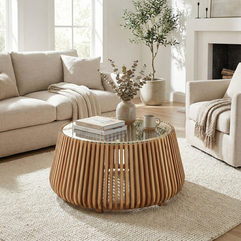 Table basse Pinkney Acacia, Clair, Brun