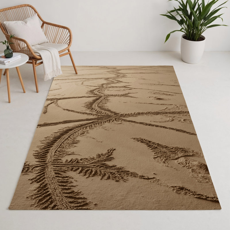 Tapis beige d'intérieur et d'extérieur Nature, Rectangle 9 pi x 12 pi