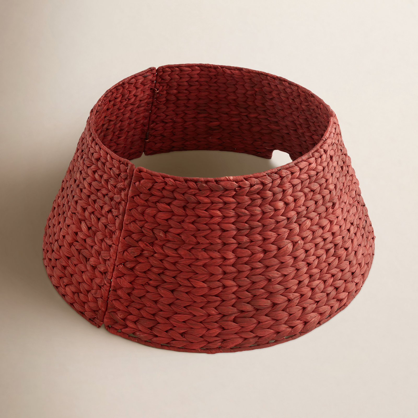 Water Hyacinth Tree Collar, Red, 10.5" H x 24.5" W