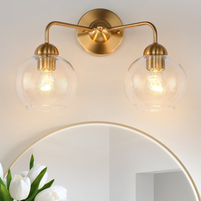  Elkins 2-Light Bathroom Dimmable Vanity Light