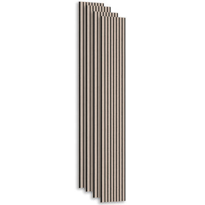 SAMPLE-4pcs x 94.5" x 12.6" 3D Acoustic Slat Wall Panels for Interior Wall Décor(4 Pack/33.07 sq.ft)