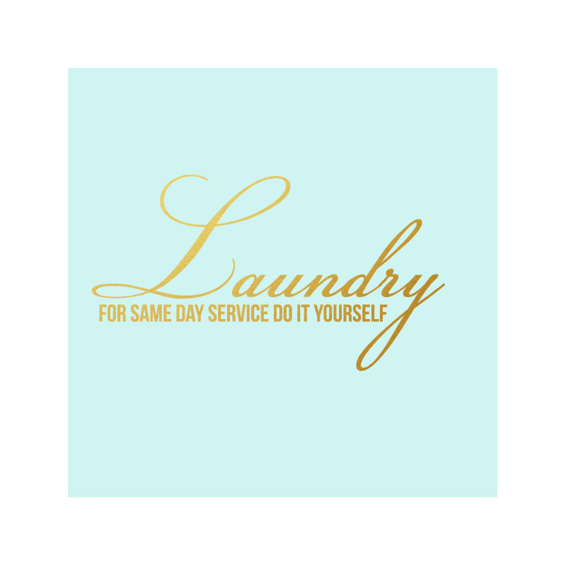 Text & Numbers Wall Decal, Gold