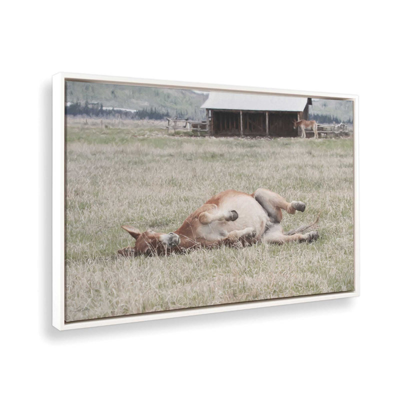 «After Dinner Nap» par Lori Deiter, reproduction d'art, 36 W x 24 H, White, Framed Canvas