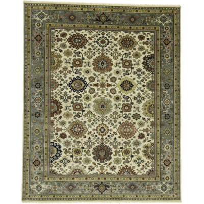 Tapis oriental crème Indo-Karajeh