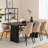 Rectangular 84-inch Wood Dining Table Black