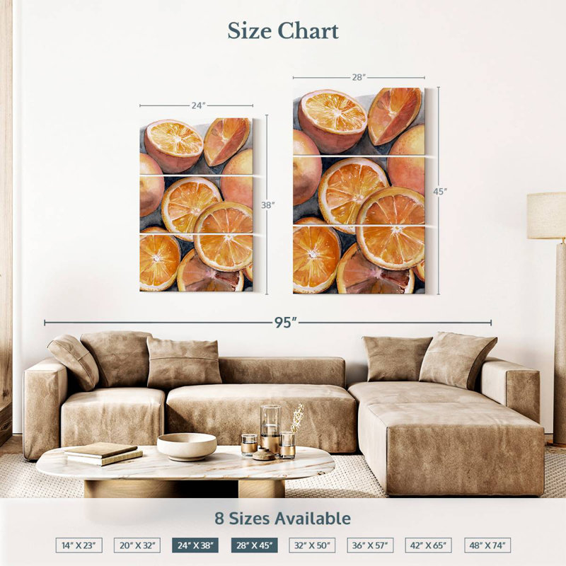 Yarlin Fruit Slices III, 38" H x 24" W