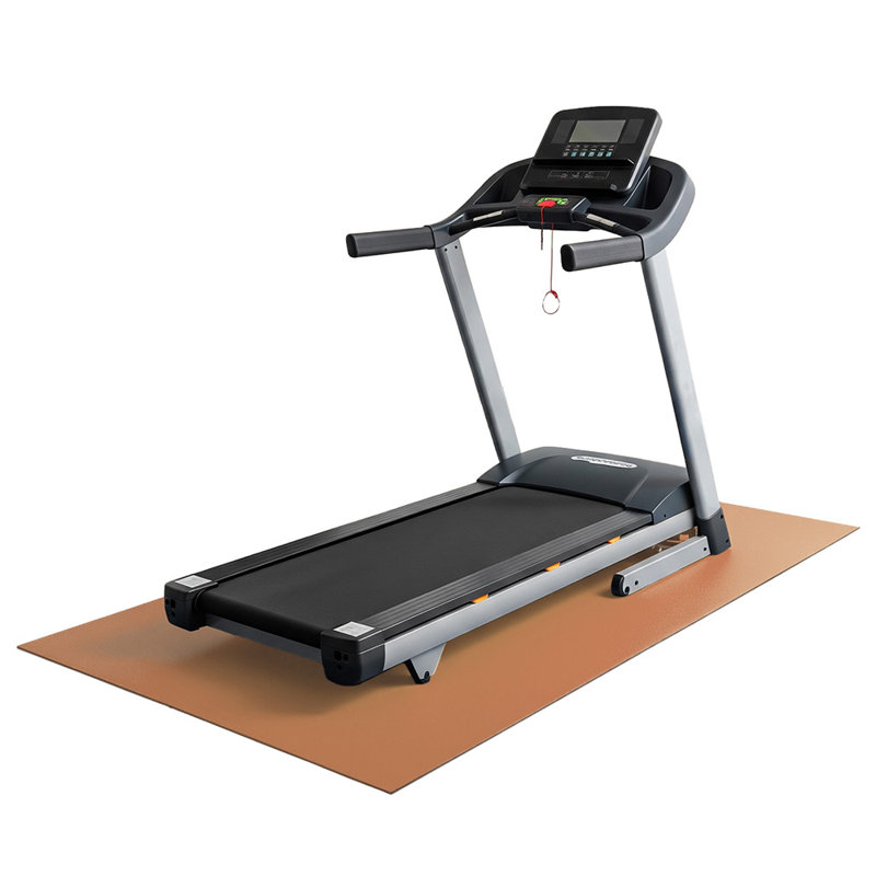 Caoutchouc-tapis «TFS-124 Treadmill Mats» en caoutchouc - brun clair 5 mm x 4 pi x 7,5 pi, Marron clair