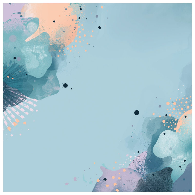 Blue Abstract Splash Blankets, 50in W x 60in H
