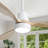48 Inch Wood Ceiling Fan With 3 Solid Wood Blades Remote Control Reversible Dc Motor For Living Room-420806248-420806250