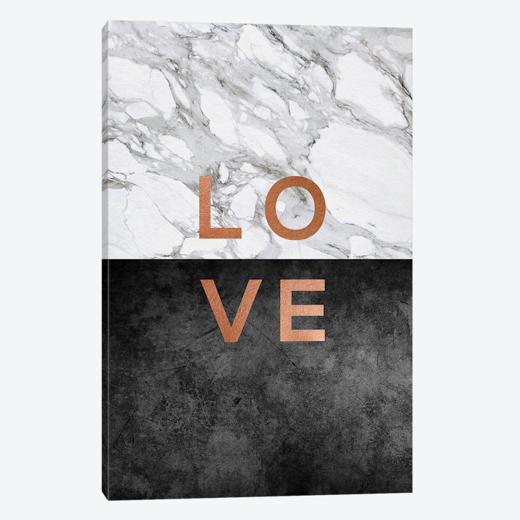 «Love», impression sur toile, H 40 po x l 26 po x P 1,5 po, Toile tendue, Pas de tapis