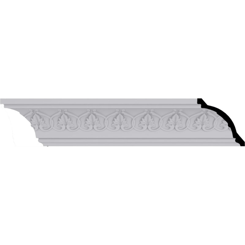 3"H x 3"P x 4 1/4"F x 94 1/2"L, (1 3/4" Repeat), Rachelle Crown Moulding