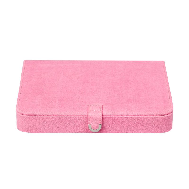 Boîte à bijoux en tissu pelucheux