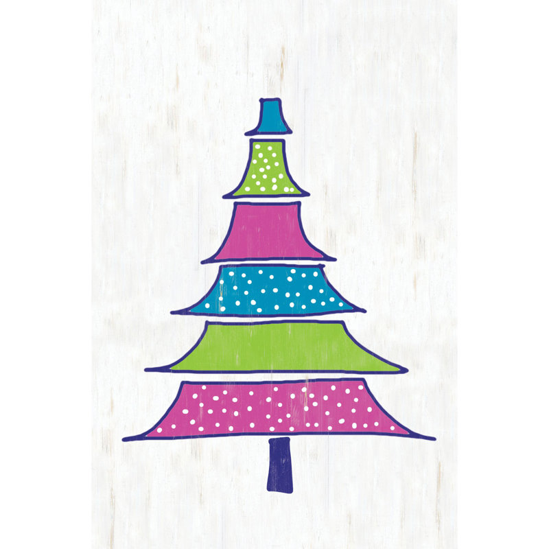 Funky Christmas Tree 2 - Wrapped Canvas Print, 91cm H x 61cm W x 3.8cm D