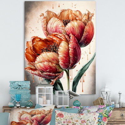 «Blooming Red Tulip», impression sur toile