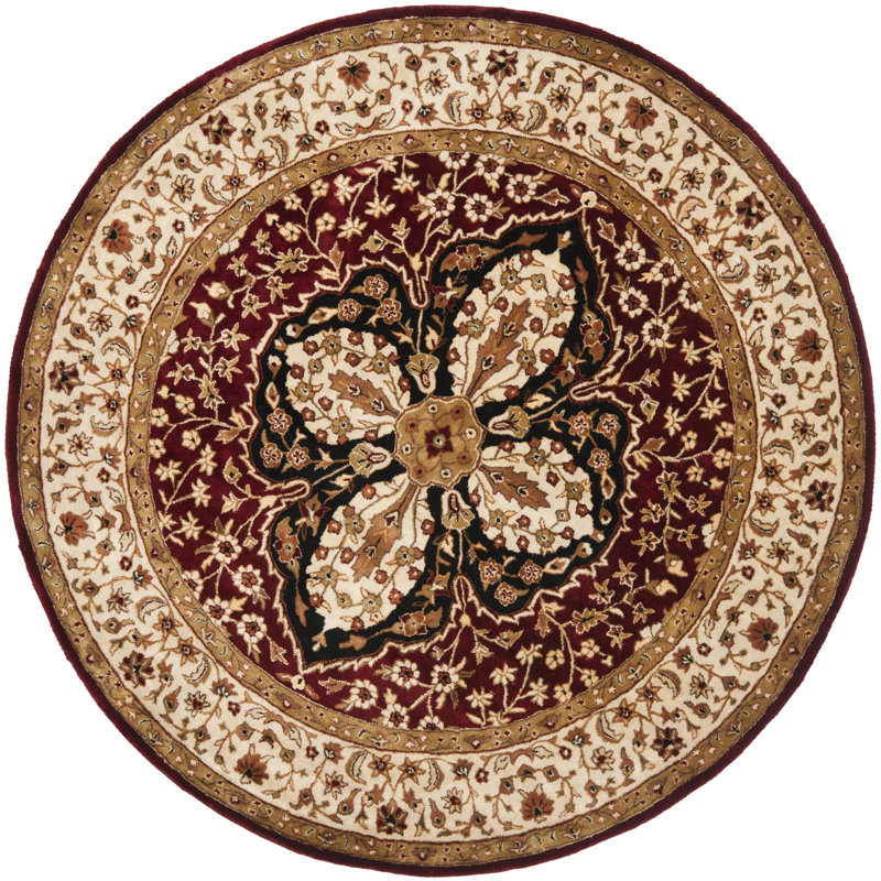 Evie New Zealand Wool Oriental Rug, Round 6'
