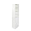 Armoire de rangement moderne blanche H 70,87 po avec tablette à 4 niveaux et 3 tiroirs latéraux - Bibliothèque décorative pour le bureau à domicile
