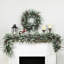 Real Touch Flocked Snowcap Grove Fir Artificial Christmas Garland - 7' X 15" - Unlit
