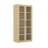 Rivington 79" H x 38" W Modern 5-Shelf Bookcase Cabinet with Glass Doors in Natural Oak-116164066