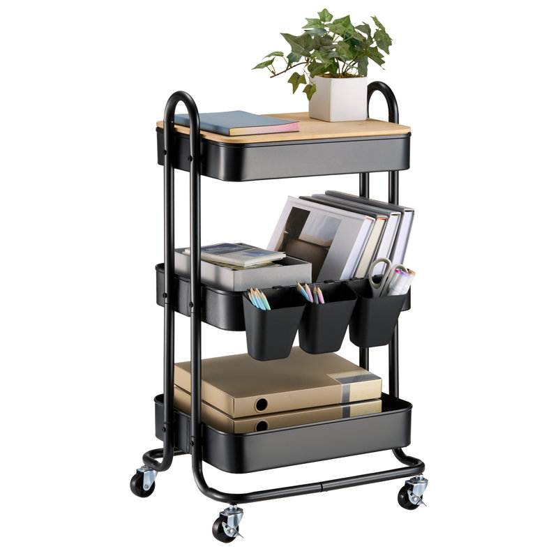 79.5cm H x 46cm W Utility Cart, Black