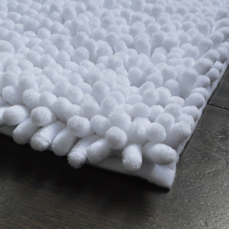 Norihisa Jumbo Bobble Bath Mat, White