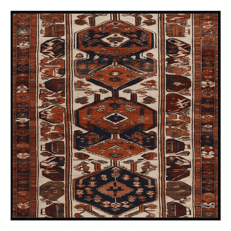 Machine Washable Turkish Black Area Rug, Square 8'