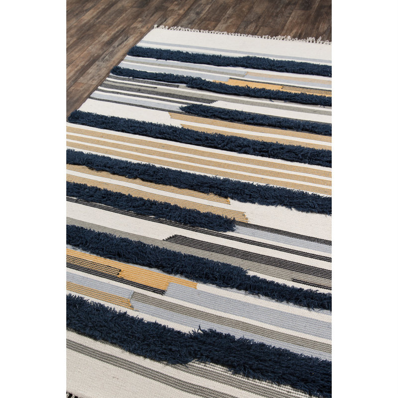 Wool Striped Indoor / Outdoor Rug, Runner 2'3" x 7'10"