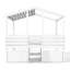 Lit mezzanine pour enfant avec tiroirs de rangement Homestead-131140130