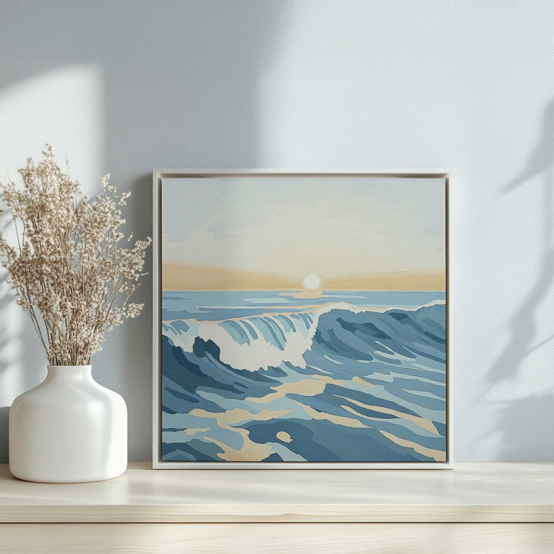 «Ocean Refrain at Dusk III», impression, H 12,75 po x l 12,75 po, Noir satiné