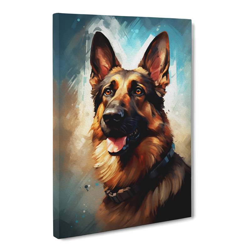 German Shepherd Informel No.3 - Print, 60cm H x 40cm W x 3cm D