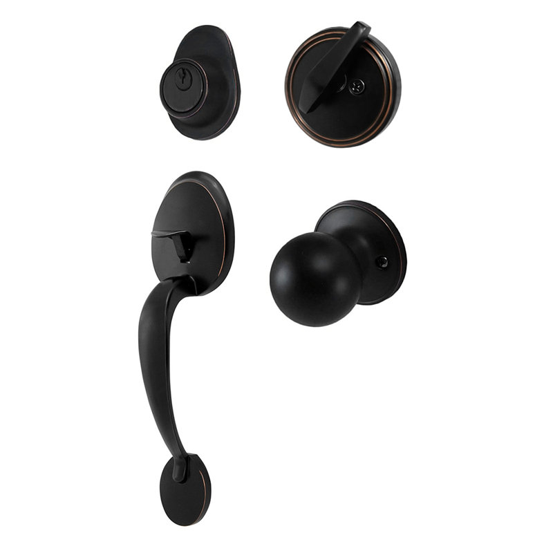 Black Keyed (Entry) Door Lever, Oil Rubbed Bronze