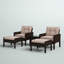 Choudhury 4 - Person Patio Conversation Set with Cushions-855622246