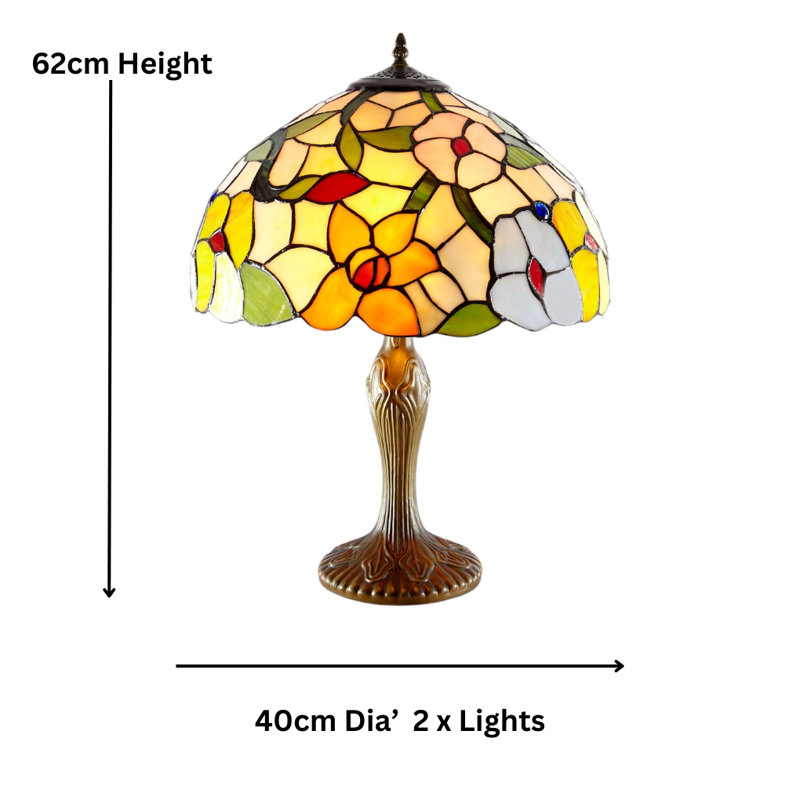 Mintz Metal Table Lamp, 45cm H x 40.64cm W x 40.64cm D, Blue/Pink/Beige/Green