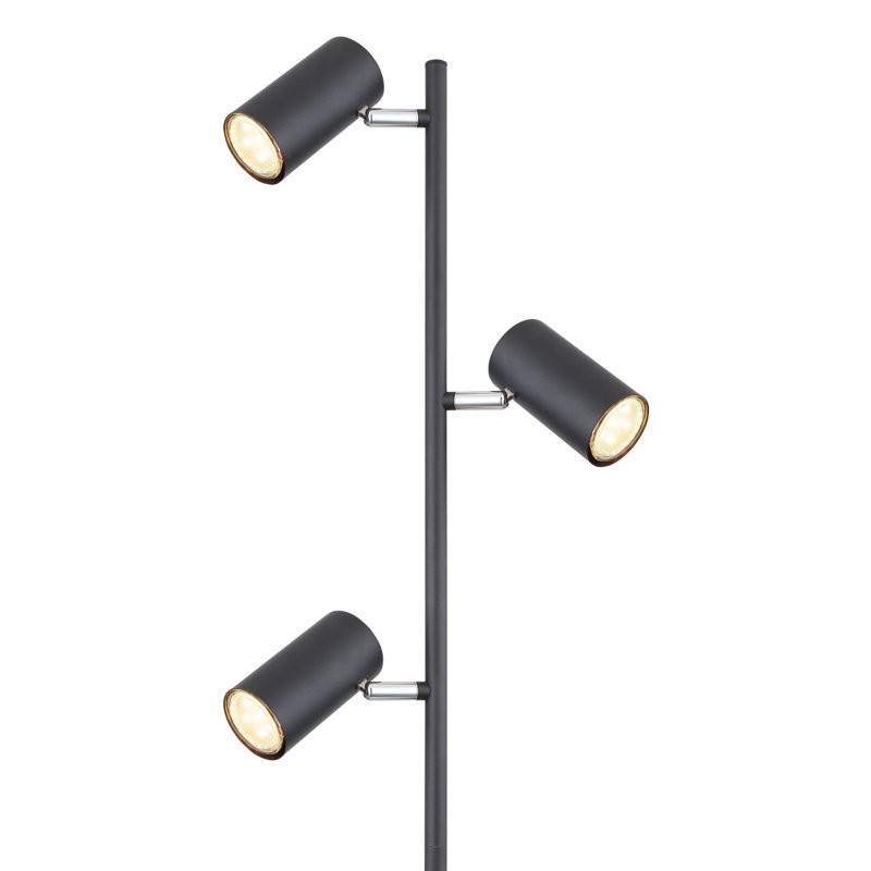 Raahil 154cm Traditional Floor Lamp, Black