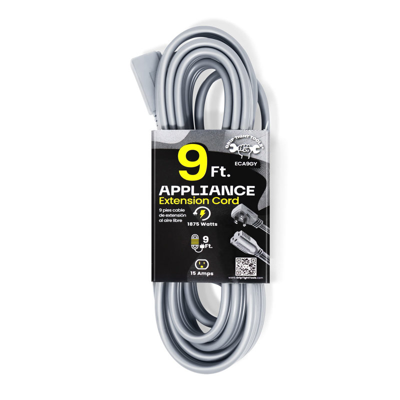 Appliance Extension Cord, 8.75" H x 1.75" W x 2.50" D