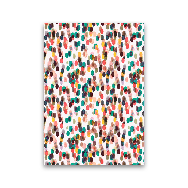 Relaxing Tropical Dots 1 Piece Single Picture Frame Wall Art, 30cm H x 21cm W x 1cm D, No Framed