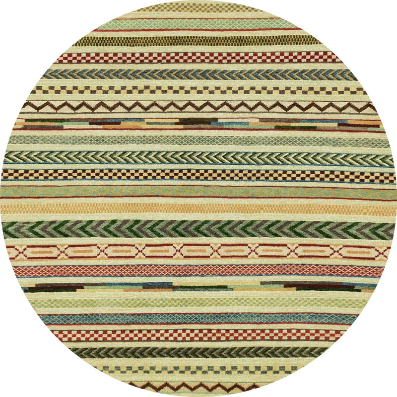 Tapis abstrait moderne 2193, Rond 7 pi
