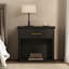 Clifford Traditional 2-Piece Dresser and Nightstand Bedroom Set in Black-128905478