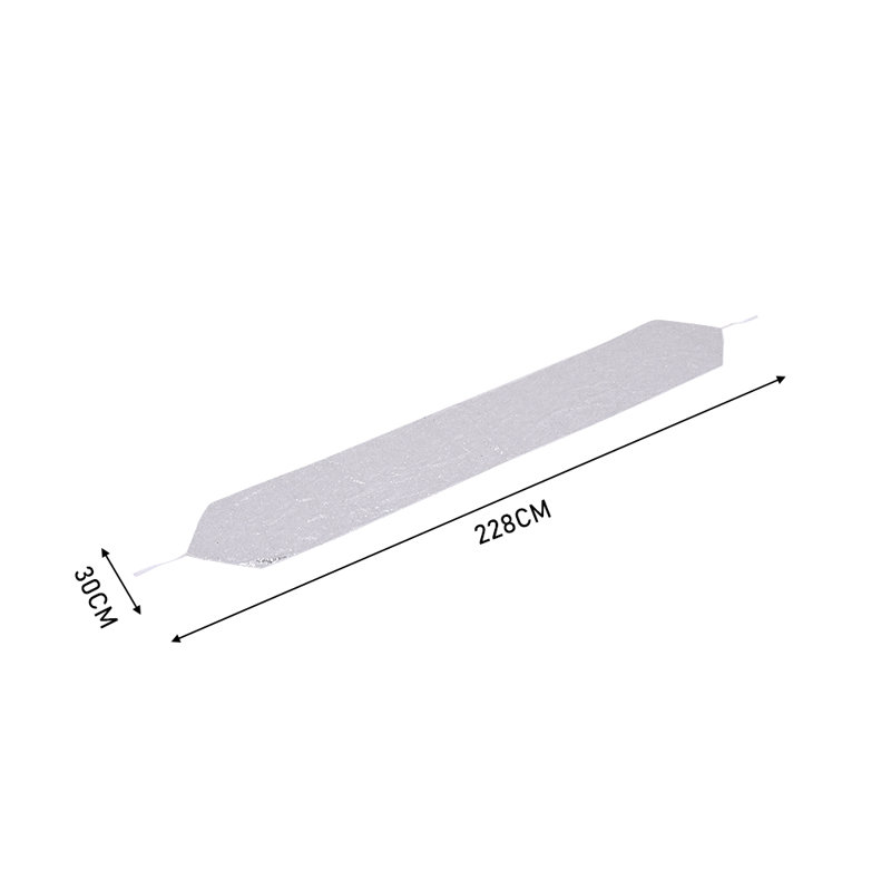 Polyester silver glitter beaded embroidered table flag
