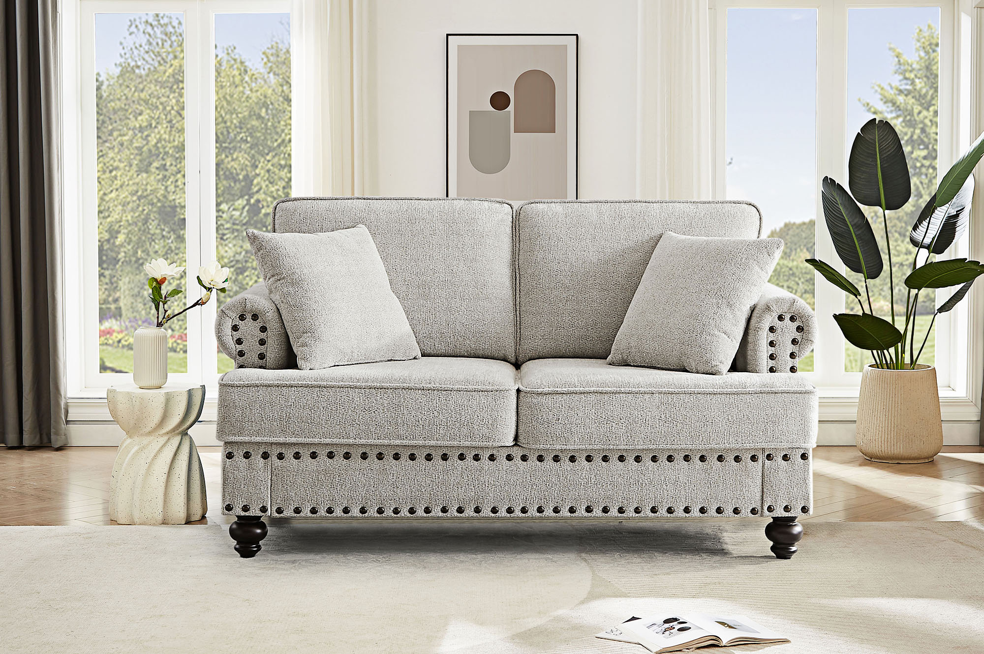 Charlton Home® Daxtyn Mid Century Modern Sofa Loveseat Small Space