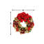 Couronne d'hortensias, ornements et pomme de pin rouge Johnavan