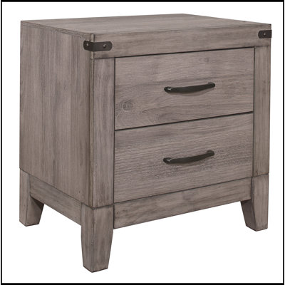 Brownish Gray Finish 1pc Nightstand Melamine Laminate