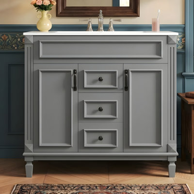 Meuble-lavabo de 36 pouces avec lavabo en céramique