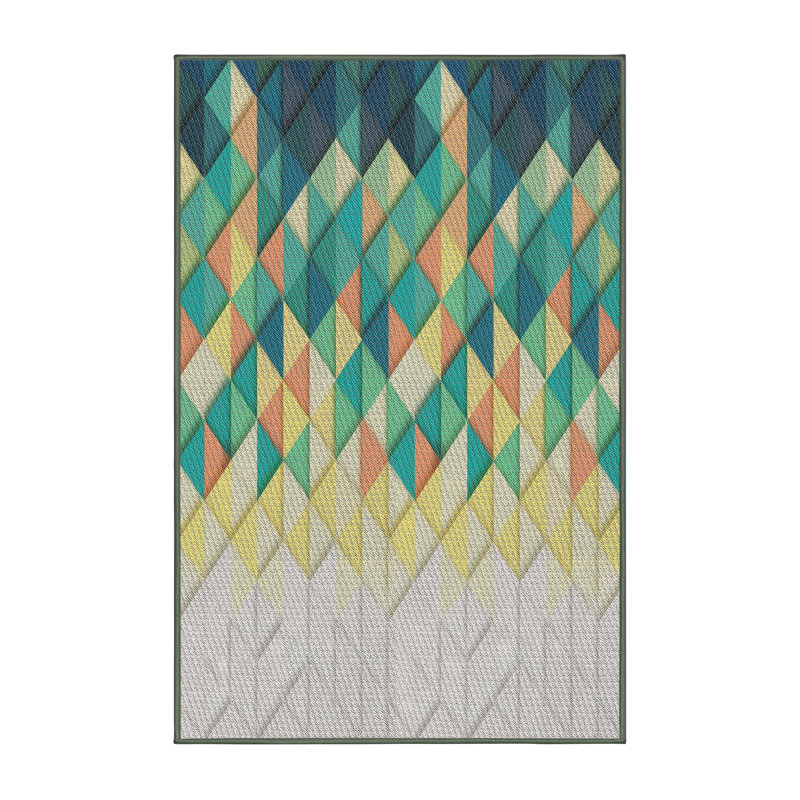 Tapis rouge/blanc à motifs Bearcreek, Rectangle 3 pi x 5 pi